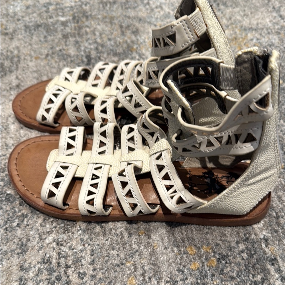 Women's White Gladiator Sandals - Picture 6 of 6